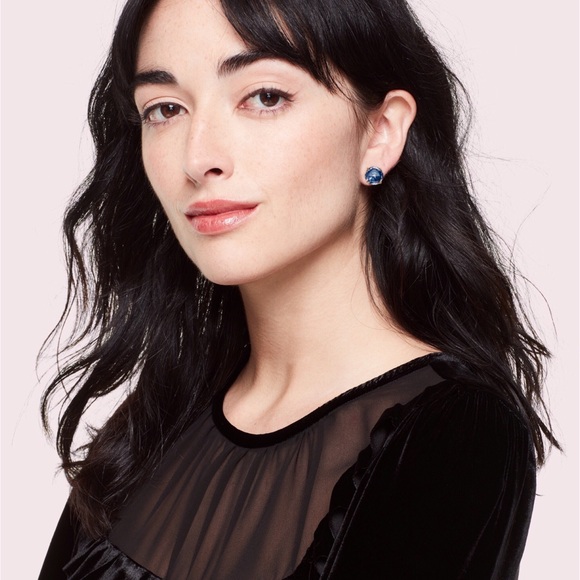 KATE SPADE • Jet Blue Bright Idea Crystal Earrings - Picture 2 of 3